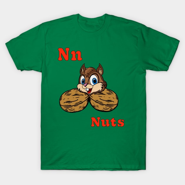 N is for NUTS l T-Shirt by ART by RAP